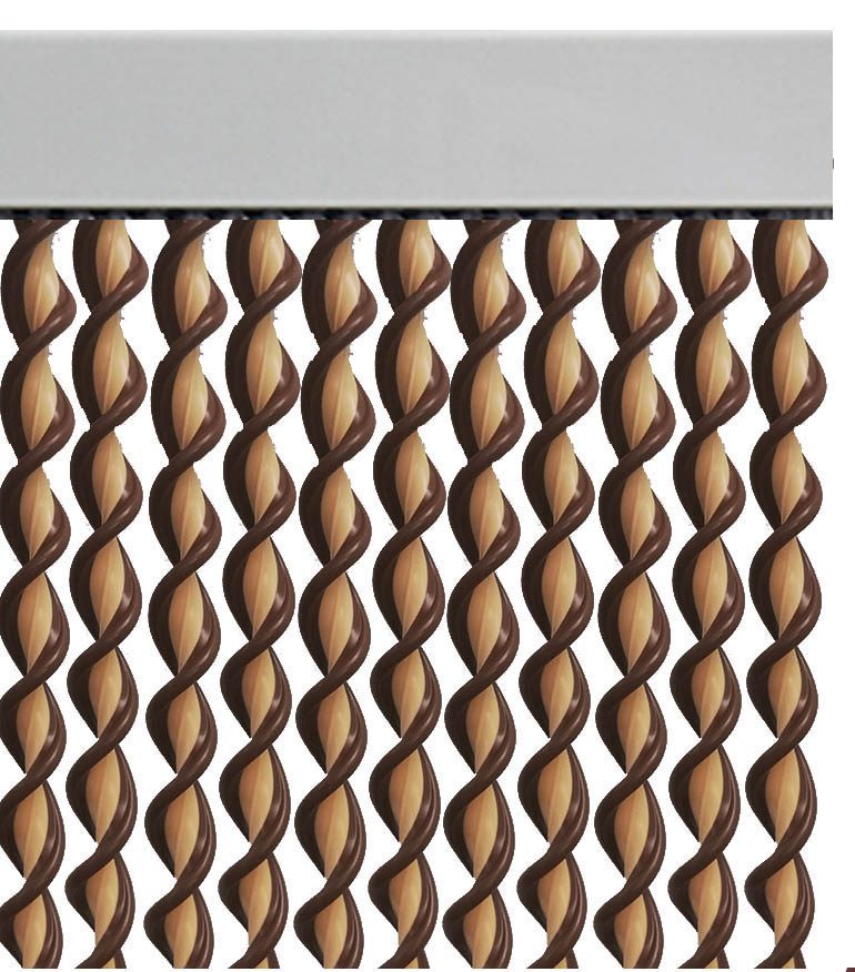 Cortina de tiras cintas espiral para puertas 120 cm - Blanco Transparente  [0812104]