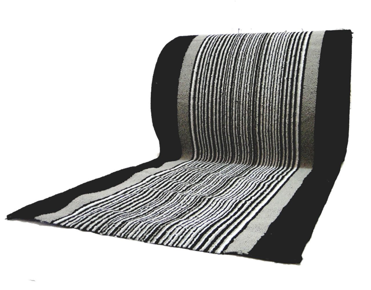 Alfombra de pasillo, con parte trasera de goma negra, antideslizante, muy  larga, resistente, a rayas, pasillo, alfombra estrecha, longitud